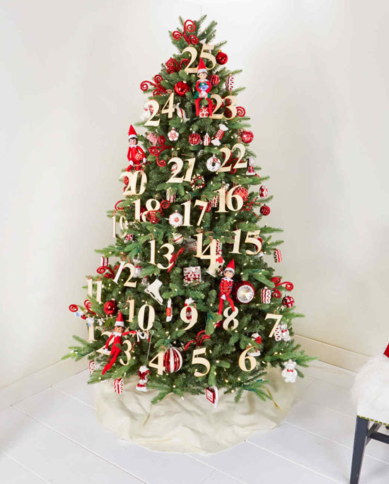 Countdown numbers on Christmas Tree