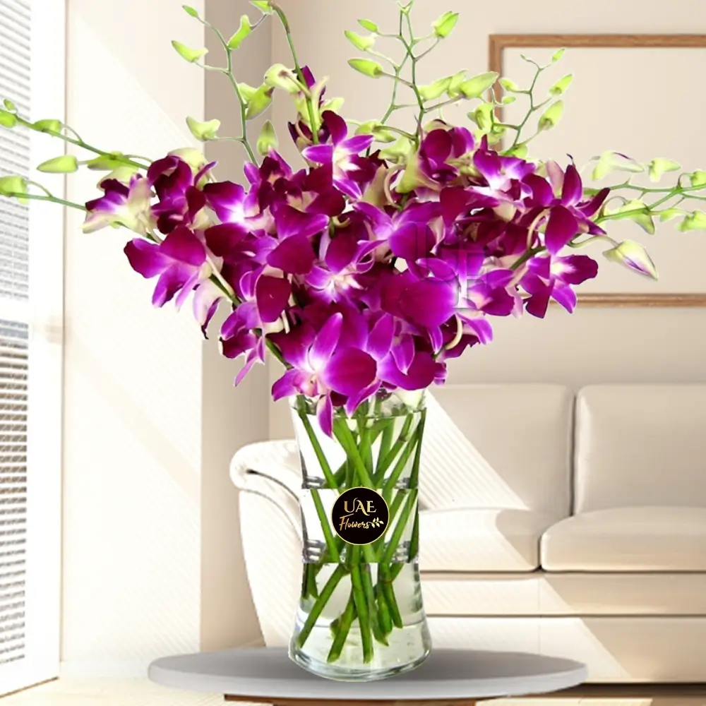 Bouquet of Purple Dendrobium Orchids 