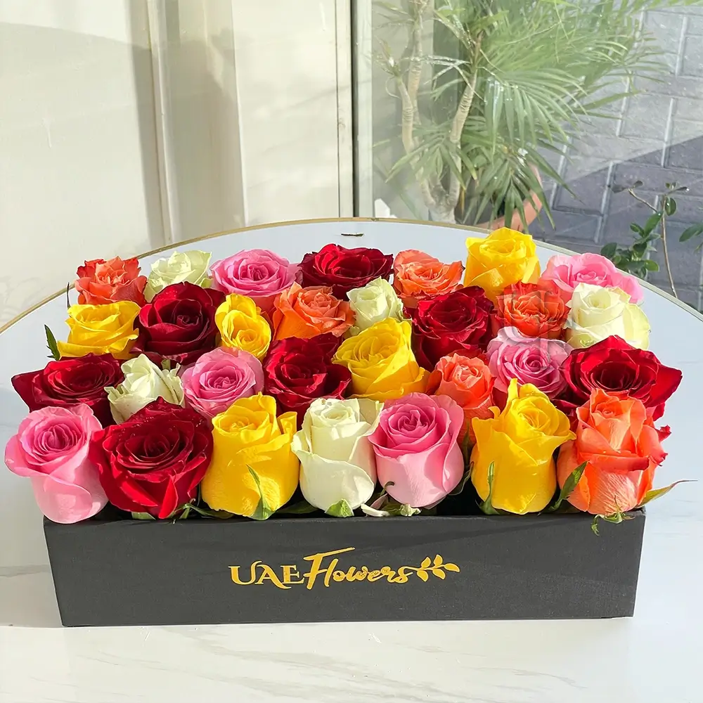 Mixed Roses in a Box
